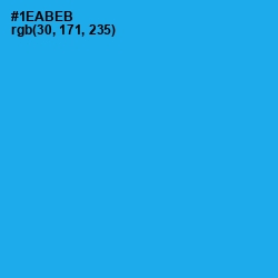 #1EABEB - Dodger Blue Color Image