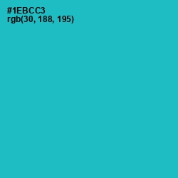 #1EBCC3 - Cerulean Color Image