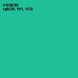 #1EBF99 - Mountain Meadow Color Image