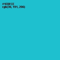 #1EBFCE - Cerulean Color Image