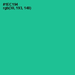 #1EC194 - Caribbean Green Color Image