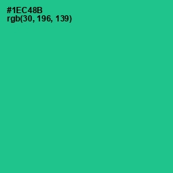 #1EC48B - Caribbean Green Color Image