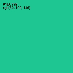 #1EC792 - Caribbean Green Color Image