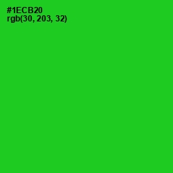 #1ECB20 - Green Color Image