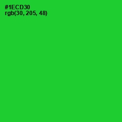 #1ECD30 - Green Color Image