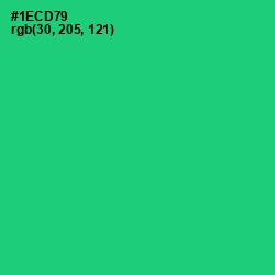 #1ECD79 - Malachite Color Image