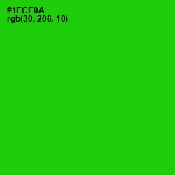 #1ECE0A - Green Color Image