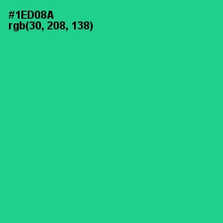 #1ED08A - Caribbean Green Color Image