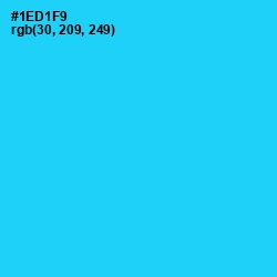#1ED1F9 - Bright Turquoise Color Image