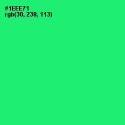 #1EEE71 - Spring Green Color Image