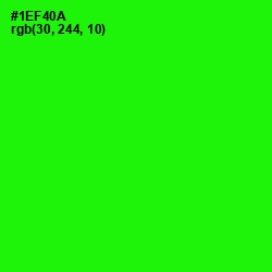 #1EF40A - Green Color Image