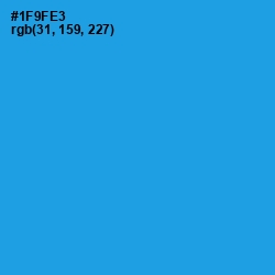 #1F9FE3 - Dodger Blue Color Image