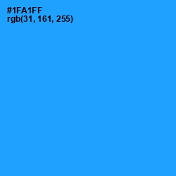 #1FA1FF - Dodger Blue Color Image