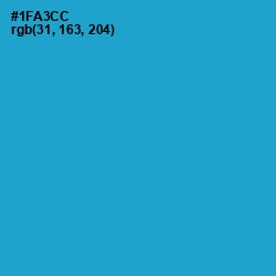 #1FA3CC - Cerulean Color Image