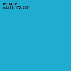 #1FACD1 - Cerulean Color Image
