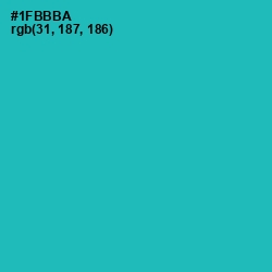 #1FBBBA - Eastern Blue Color Image