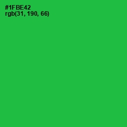 #1FBE42 - Green Haze Color Image