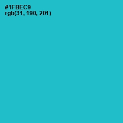 #1FBEC9 - Cerulean Color Image