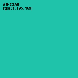 #1FC3A9 - Shamrock Color Image