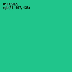 #1FC58A - Caribbean Green Color Image