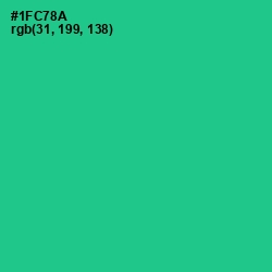 #1FC78A - Caribbean Green Color Image