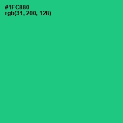 #1FC880 - Caribbean Green Color Image