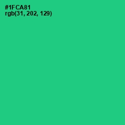 #1FCA81 - Caribbean Green Color Image