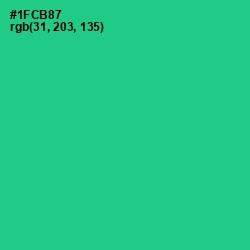 #1FCB87 - Caribbean Green Color Image