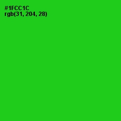 #1FCC1C - Green Color Image
