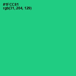 #1FCC81 - Caribbean Green Color Image