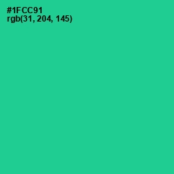 #1FCC91 - Caribbean Green Color Image