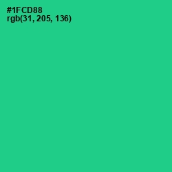 #1FCD88 - Caribbean Green Color Image