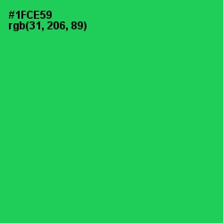 #1FCE59 - Malachite Color Image