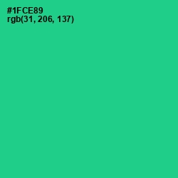 #1FCE89 - Caribbean Green Color Image