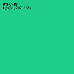 #1FCF88 - Caribbean Green Color Image