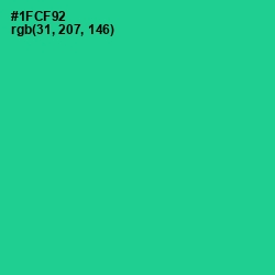 #1FCF92 - Caribbean Green Color Image