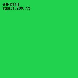 #1FD14D - Malachite Color Image