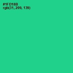 #1FD18B - Caribbean Green Color Image