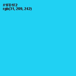 #1FD1F2 - Bright Turquoise Color Image