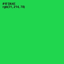 #1FD64E - Malachite Color Image