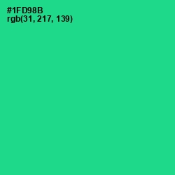 #1FD98B - Caribbean Green Color Image