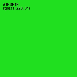 #1FDF1F - Green Color Image