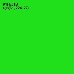 #1FE01B - Green Color Image