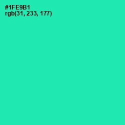 #1FE9B1 - Shamrock Color Image