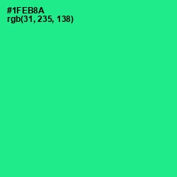 #1FEB8A - Shamrock Color Image