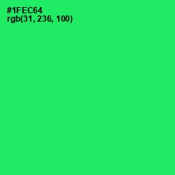 #1FEC64 - Spring Green Color Image