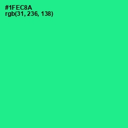 #1FEC8A - Shamrock Color Image