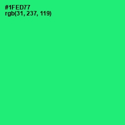 #1FED77 - Spring Green Color Image