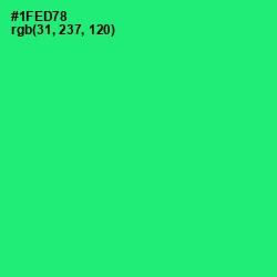 #1FED78 - Spring Green Color Image