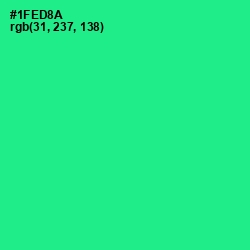 #1FED8A - Shamrock Color Image